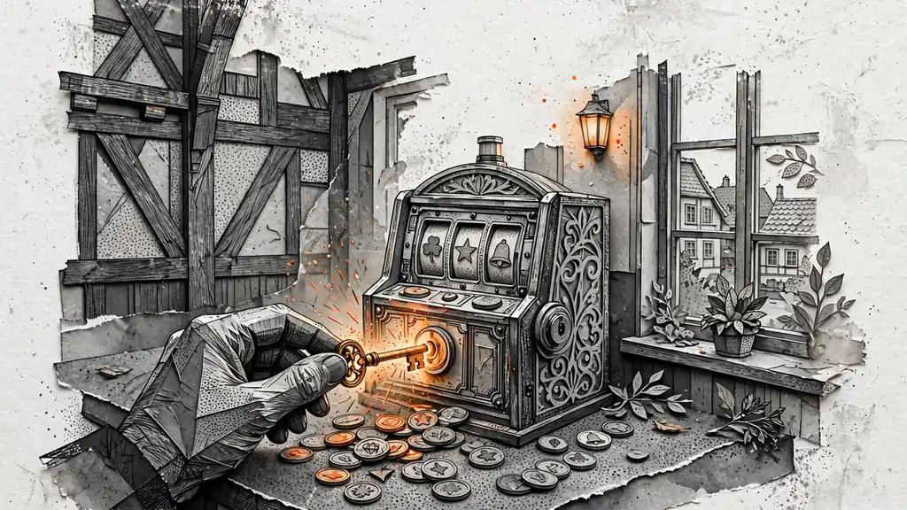 Goldener Schlüssel öffnet sofort die Bonusrunde eines Spielautomaten